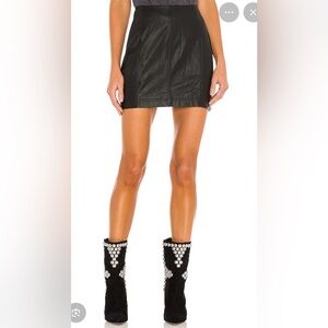 Free People x We the Free Faux Leather Mini Skirt